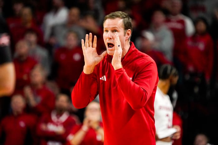 Nebraska head coach Fred Hoiberg during the first half of Tuesday night's game against Purdue at Pinnacle Bank Arena in Lincoln. (Jan 9, 2024)